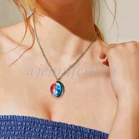 Last 1!! Brand new! Galaxy Ball Pendant Necklace - Picture 2 of 4